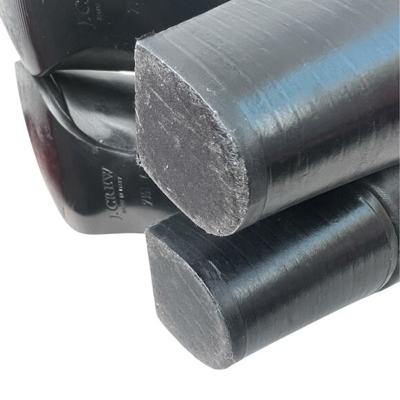 J.Crew Tall Leather Boots Strappy Moto 2.5" Heel in Black Women's Size 7.5 - Picture 15 of 16